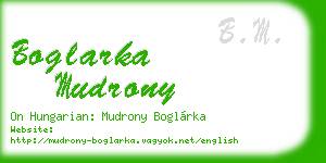 boglarka mudrony business card
